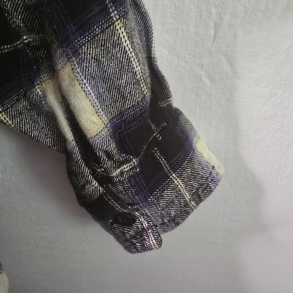 PacSun Men’s XL Multi-Color Plaid Flannel Button Down Shirt with Pockets - Picture 6 of 7